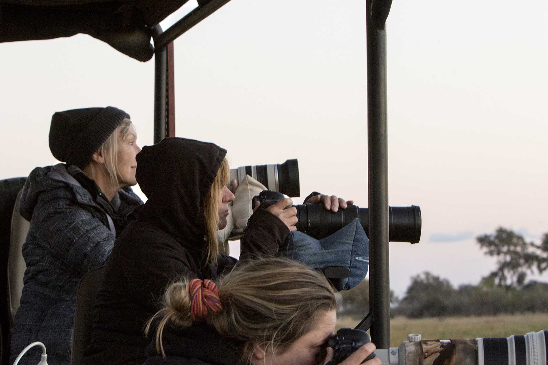 Guests on game drive Chase Africa Safaris